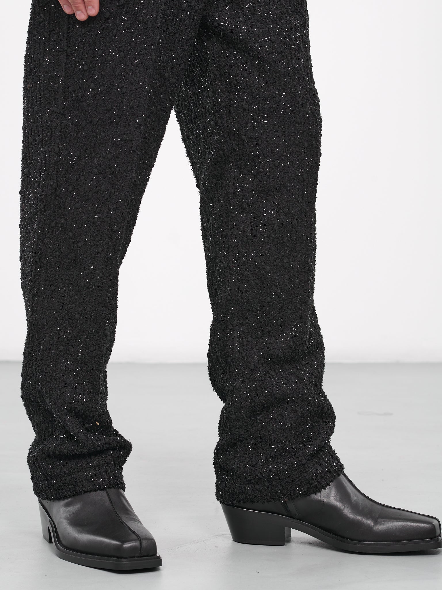 Shape Black Glitter Fishnet Sheer Wide Leg Trousers | Glitter dress black,  Wide leg trousers, Black flared pants outfit